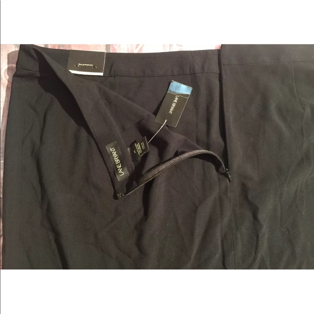 Lane Bryant Skirt Plus Sz Black Straight Pleaded - Picture 7 of 8